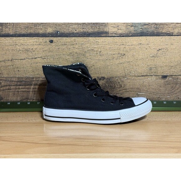 🔥 EXCELLENT Converse High Top 2 Fold Down LV Leopard Pattern W SZ 6 Black/gold - Picture 4 of 11